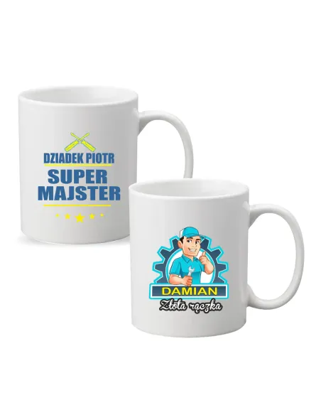 Kubek z Imieniem Dziadek Super Majster Prezen na Dzień