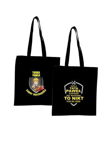 Eko Torba z Imieniem Prezent dla Super Mechanika z Nadrukiem