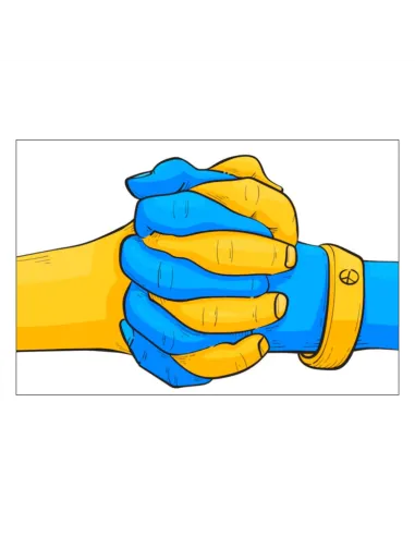 Magnesy na Lodówkę Solidarność Ukrainą Splecione Dłonie