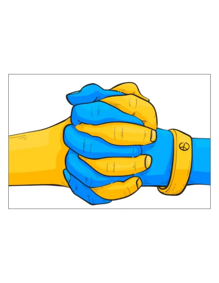 Magnesy na Lodówkę Solidarność Ukrainą Splecione Dłonie