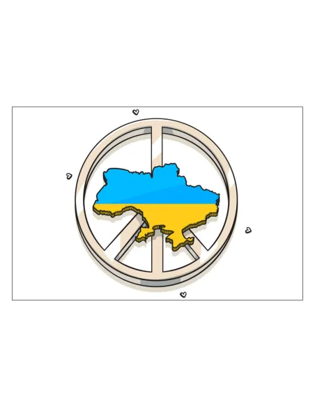 Magnesy na Lodówkę Solidarność Ukrainą Mapa Personalizowany