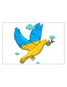 Magnesy na Lodówkę Solidarność Ukrainą Ptak Personalizowany