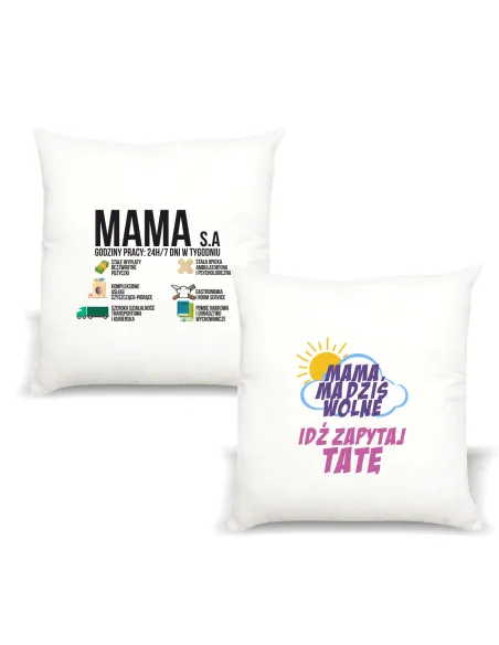 Poduszka z Nadrukiem Prezent Dzień Mamy Mama S.a na Prezent