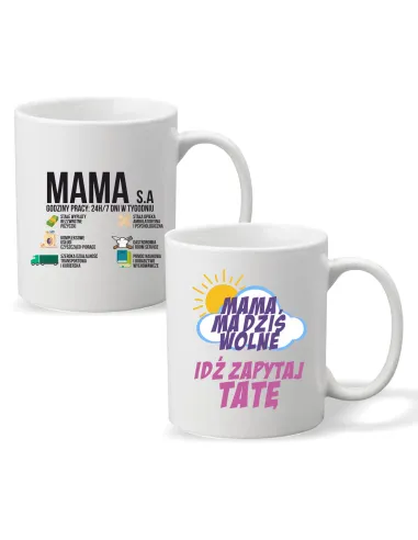 Kubek z Nadrukiem Prezent Dzień Mamy Mama S.a na Prezent