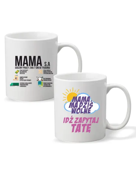 Kubek z Nadrukiem Prezent Dzień Mamy Mama S.a na Prezent