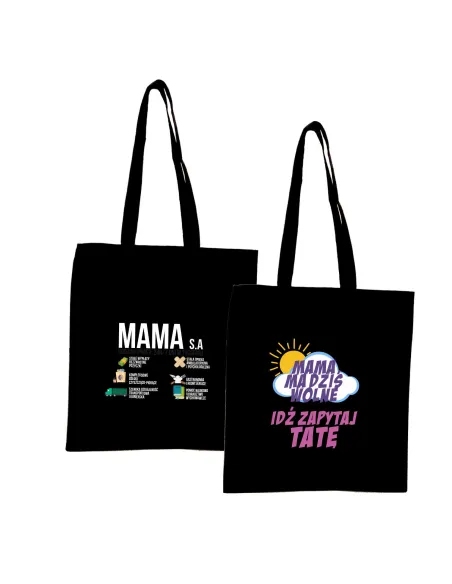 Eko Torba z Nadrukiem Prezent Mama Ma Dziś Wolne na Prezent
