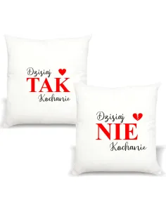 Poduszka z Nadrukiem Prezent Dzisiaj Tak Kochanie na Prezent