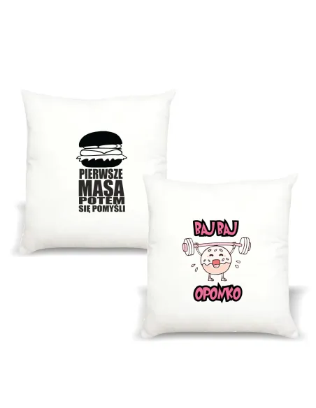 Poduszka z Nadrukiem Personalizowany Napis Pierwsze Masa