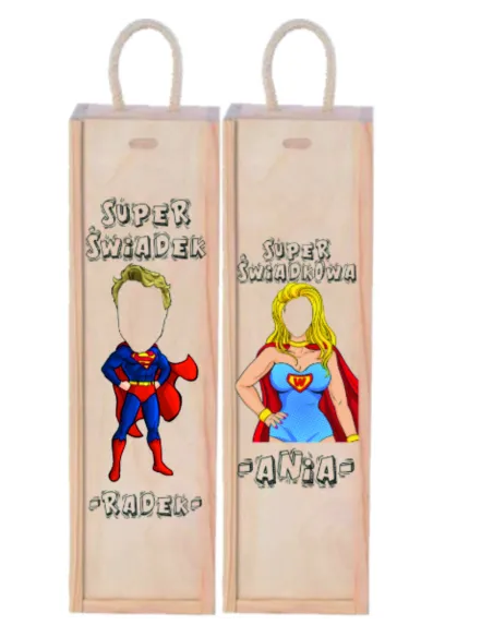 Prezent dla Świadków Skrzynki na Alkohol Zestaw 2sztuk