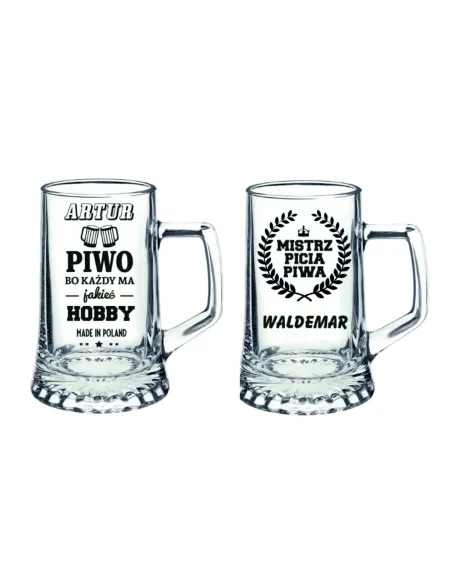 Duży Kufel do Piwa Grawerem Walentynki Urodziny Prezent
