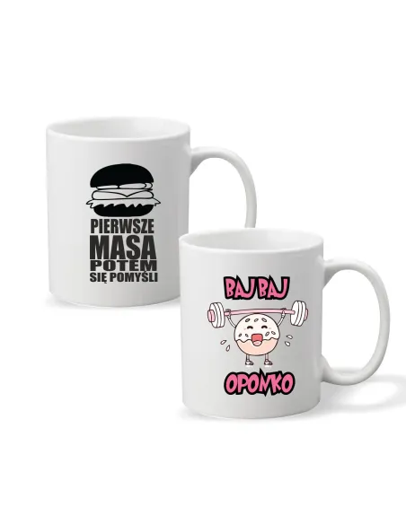 Kubek z Nadrukiem Napis Prezent Pierwsze Masa na Prezent