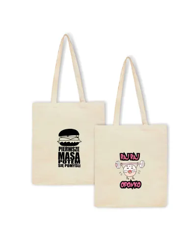 Eko Torba Nadrukiem Napis Prezent Pierwsze Masa z Nadrukiem