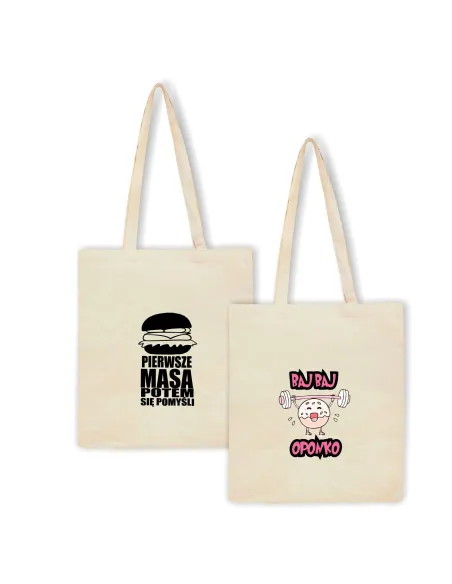 Eko Torba Nadrukiem Napis Prezent Pierwsze Masa z Nadrukiem