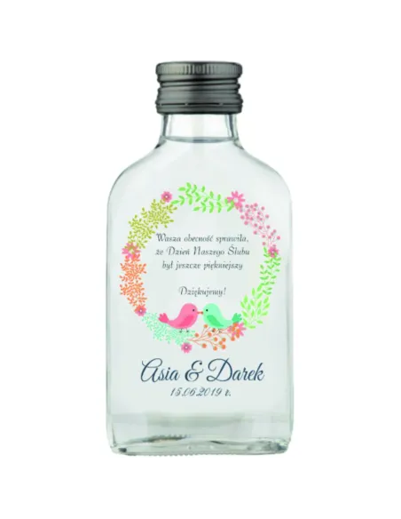 Prezent dla Gości Podziękowania Butelka 100 szt Butelki