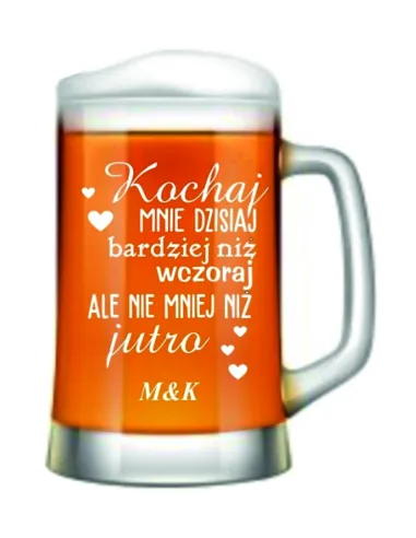 Duży Kufel z Napisami – Imieniem Piwa Prezent Walentynki