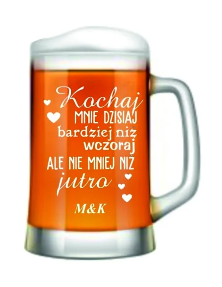 Duży Kufel z Napisami – Imieniem Piwa Prezent Walentynki