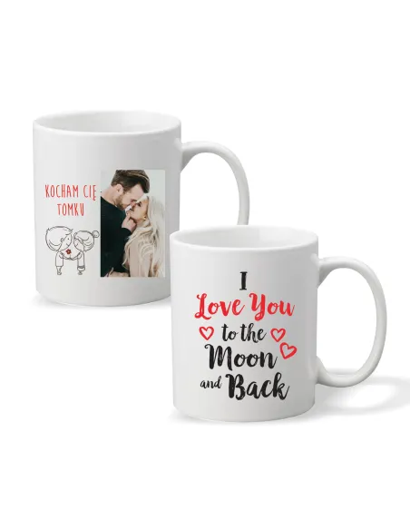 Foto Kubek – Walentynki Zdjęciem Imieniem Napis Kocham