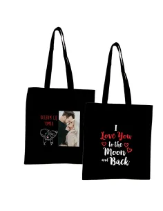 Eko Torba Imieniem Napis Walentynki Kocham Cię z Nadrukiem