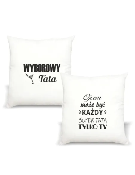 Poduszka z Nadrukiem Personalizowany Napis Wyborowy Tata
