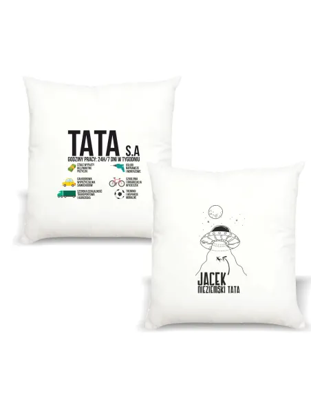 Poduszka z Nadrukiem Personalizowany Napis Dzień Taty
