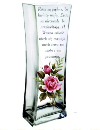 Wazon z Nadrukiem Prezent z Okazji Urodzin Imienin Duży