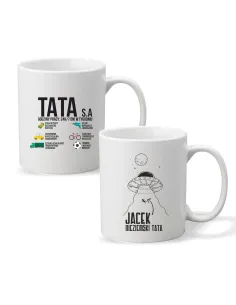 Kubek z Nadrukiem Personalizowany Napis Dzień Taty Tata S.a