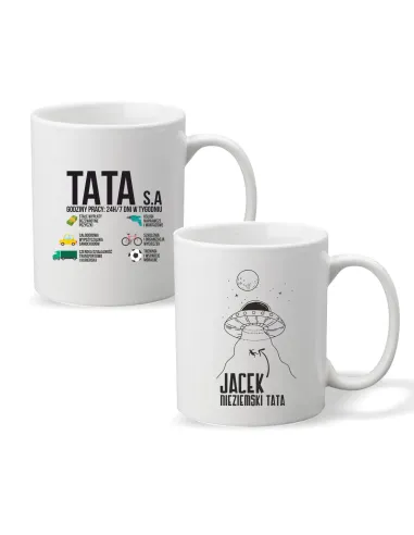 Kubek z Nadrukiem Personalizowany Napis Dzień Taty Tata S.a
