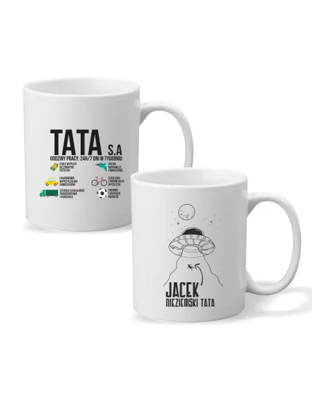 Kubek z Nadrukiem Personalizowany Napis Dzień Taty Tata S.a