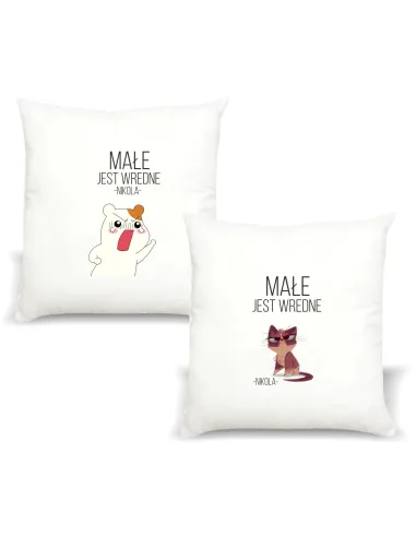 Poduszka Imieniem Napis Małe Jest Wredne Personalizowany