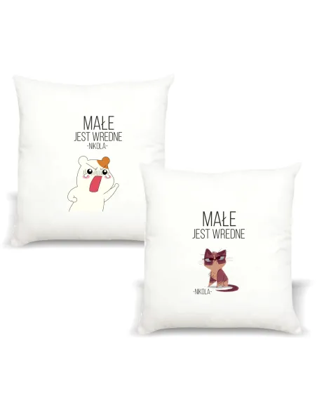 Poduszka Imieniem Napis Małe Jest Wredne Personalizowany