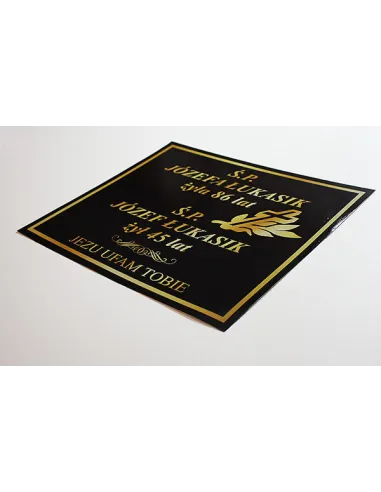 Tablica Nagrobkowa, Tablica Nagrobna 40x47 cm Metalowa