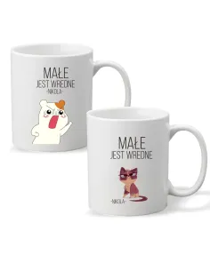 Kubek z Imieniem Napis Małe Jest Wredne Personalizowany