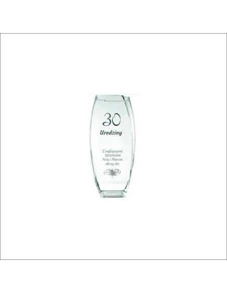 Wazon z Grawerem na Prezent Szklany Dedykacją Grawerem