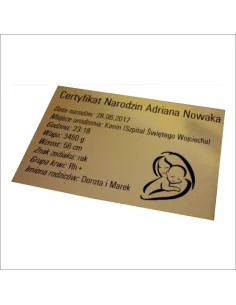 Tabliczka Okazjonalna Prezent Grawerem Chrzest Urodziny