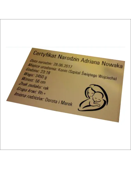 Tabliczka Okazjonalna Prezent Grawerem Chrzest Urodziny