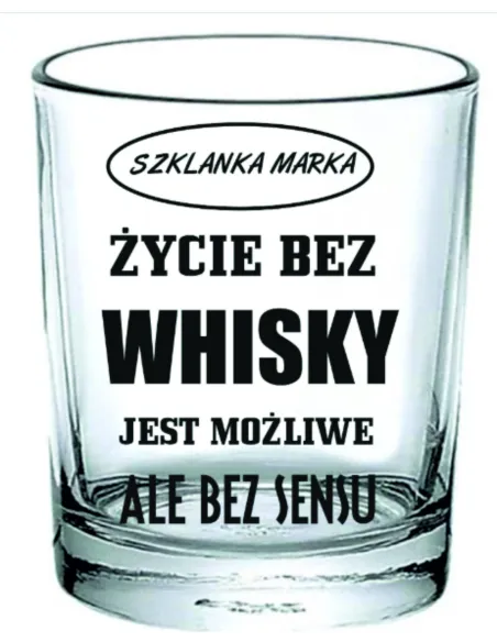 Szklanka do Whisky Grawerem Prezent Święta Pełna Napisy