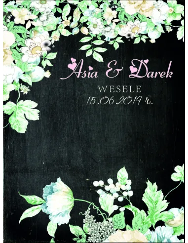 Tło Fotograficzne Ścianka Personalizowany Zdjęć Wesele