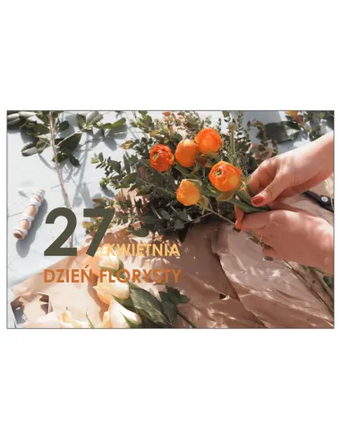 Magnesy na Lodówkę 27 Kwietnia Dzień Florysty z Nadrukiem