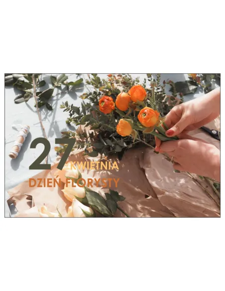 Magnesy na Lodówkę 27 Kwietnia Dzień Florysty z Nadrukiem
