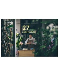 Magnesy na Lodówkę – 27 Kwietnia Dzień Florysty z Nadrukiem
