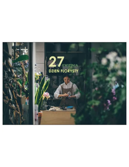 Magnesy na Lodówkę – 27 Kwietnia Dzień Florysty z Nadrukiem