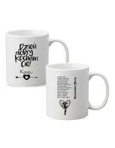 Kubek z Nadrukiem Personalizowany Dzień Dobry Kocham Cię