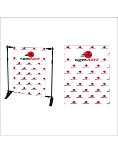 Tło Fotograficzne Ścianka Zdjęć logo Firmy Nazwą z logo