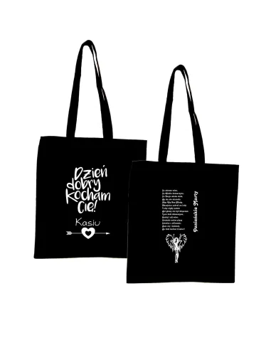 Eko Torba Nadrukiem Dzień Dobry Kocham Cię Personalizowany