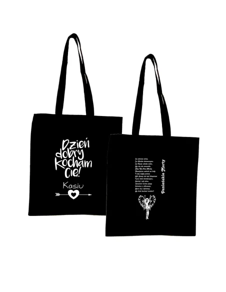 Eko Torba Nadrukiem Dzień Dobry Kocham Cię Personalizowany