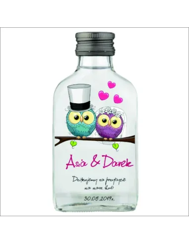 Buteleczki Weselne z Nadrukiem – 20 szt Gotowy Projekt