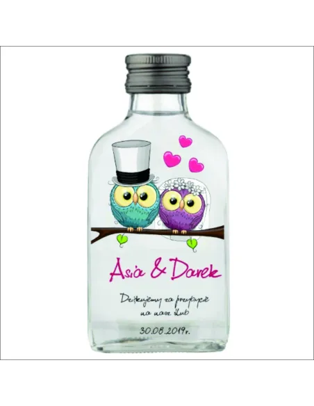 Buteleczki Weselne z Nadrukiem – 20 szt Gotowy Projekt
