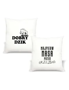 Poduszka z Nadrukiem Prezent Dobry Dzik Personalizowany