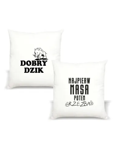Poduszka z Nadrukiem Prezent Dobry Dzik Personalizowany