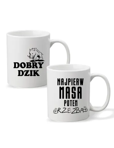 Kubek z Nadrukiem Napis Prezent Dobry Dzik Personalizowany